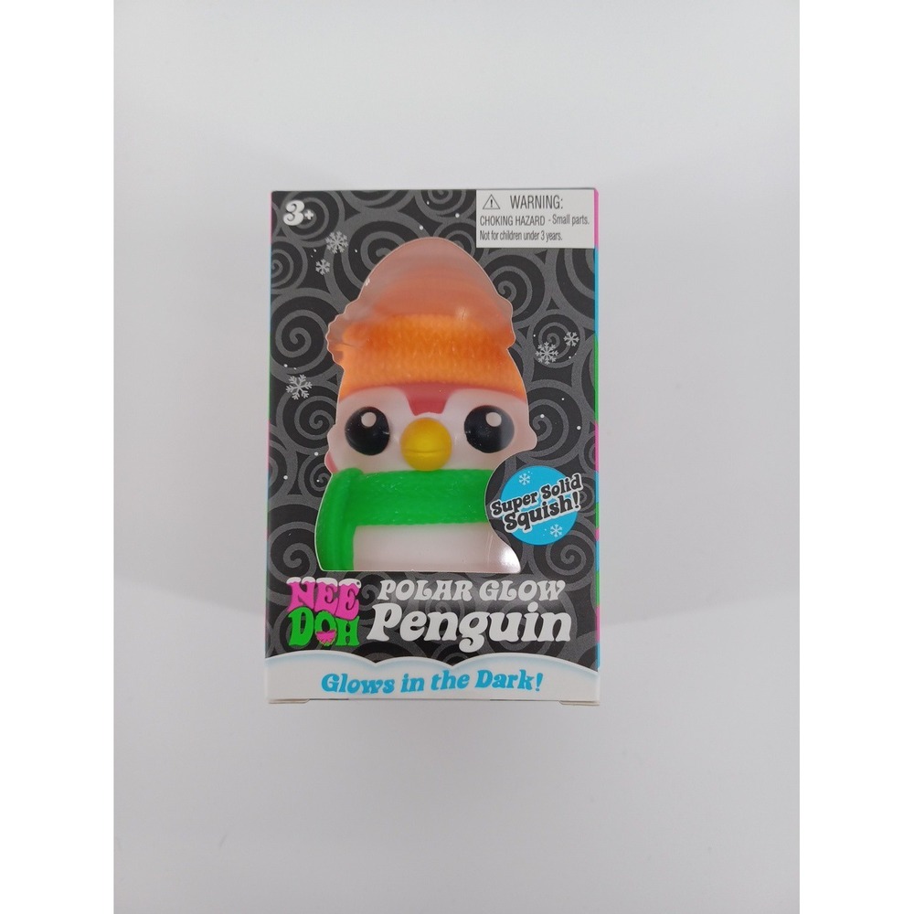 Needoh Squishmas Polar Glow Pink Penguin New In Box